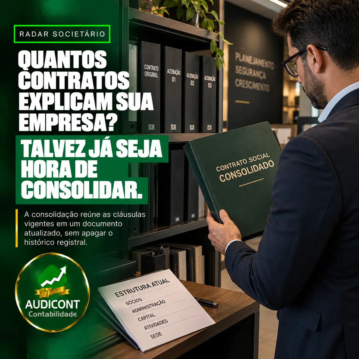 Consolidação do contrato social: quando vale fazer