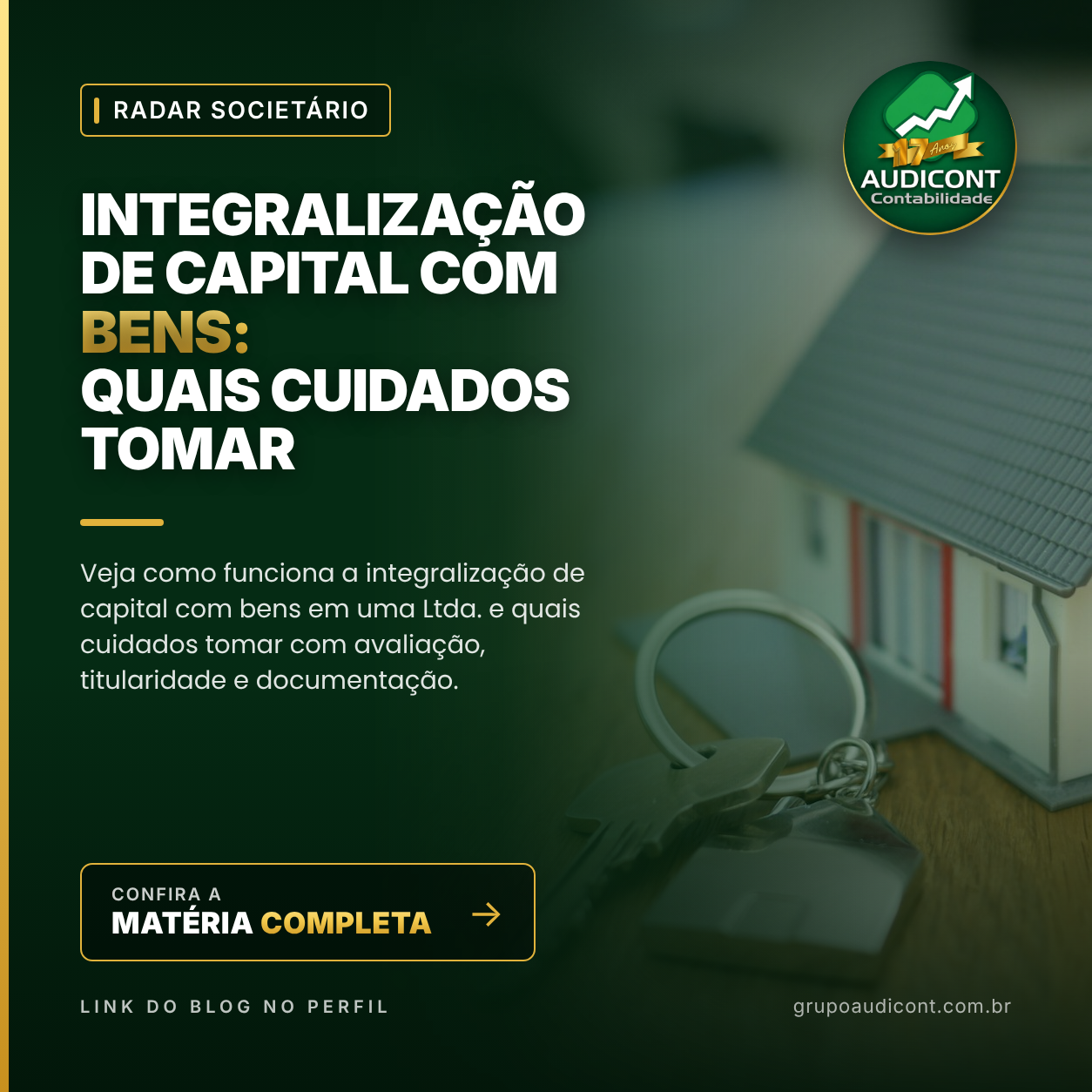 Integralização de capital com bens: quais cuidados tomar