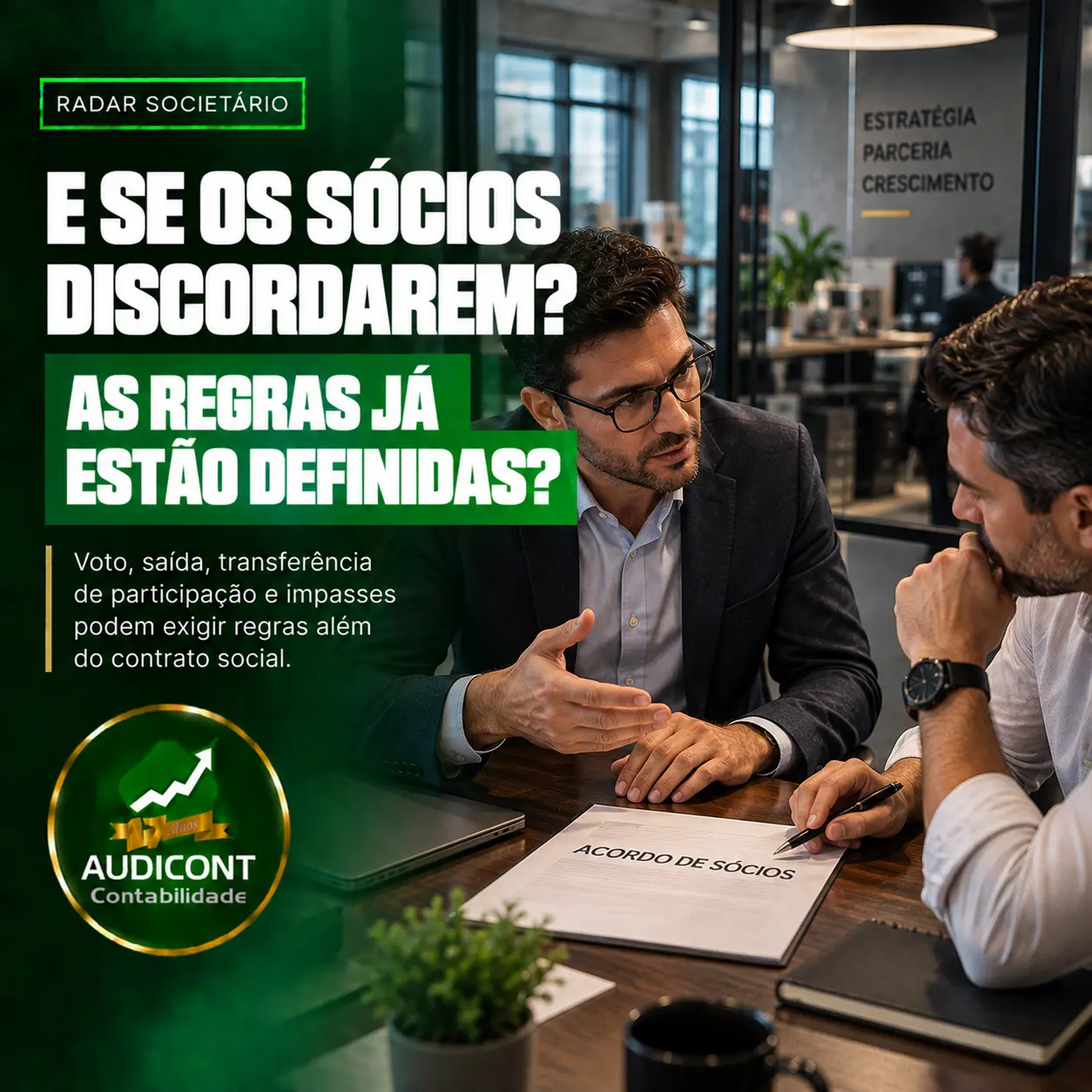 Acordo de sócios: o que definir além do contrato