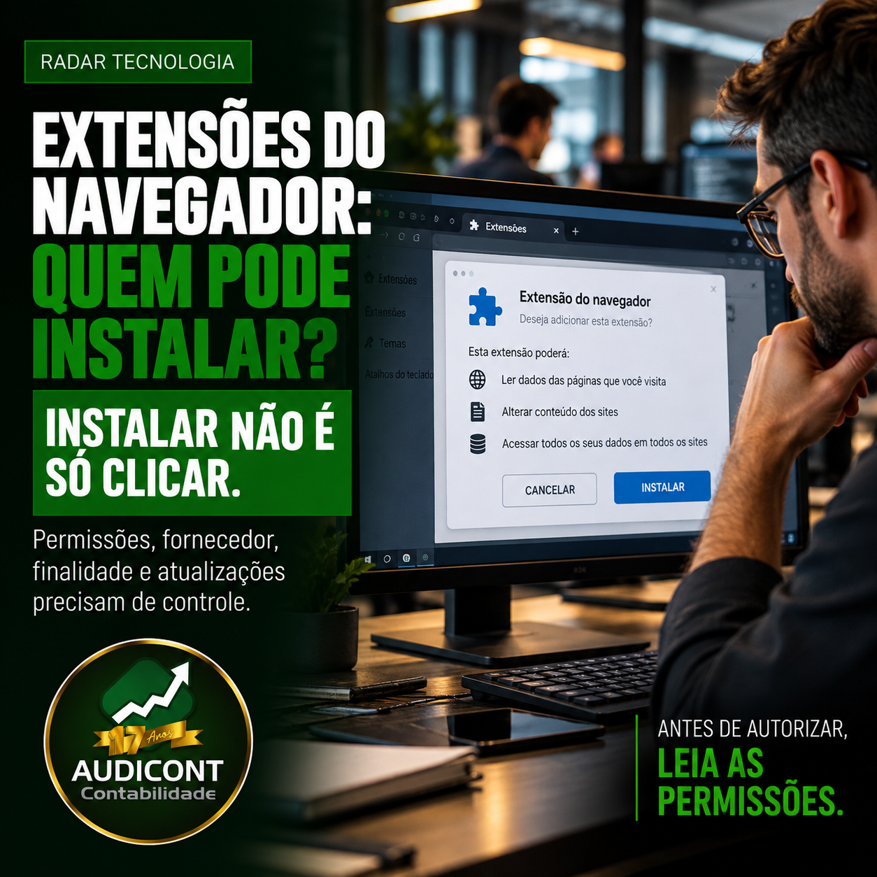 Extensões do navegador: quem pode instalar na empresa?