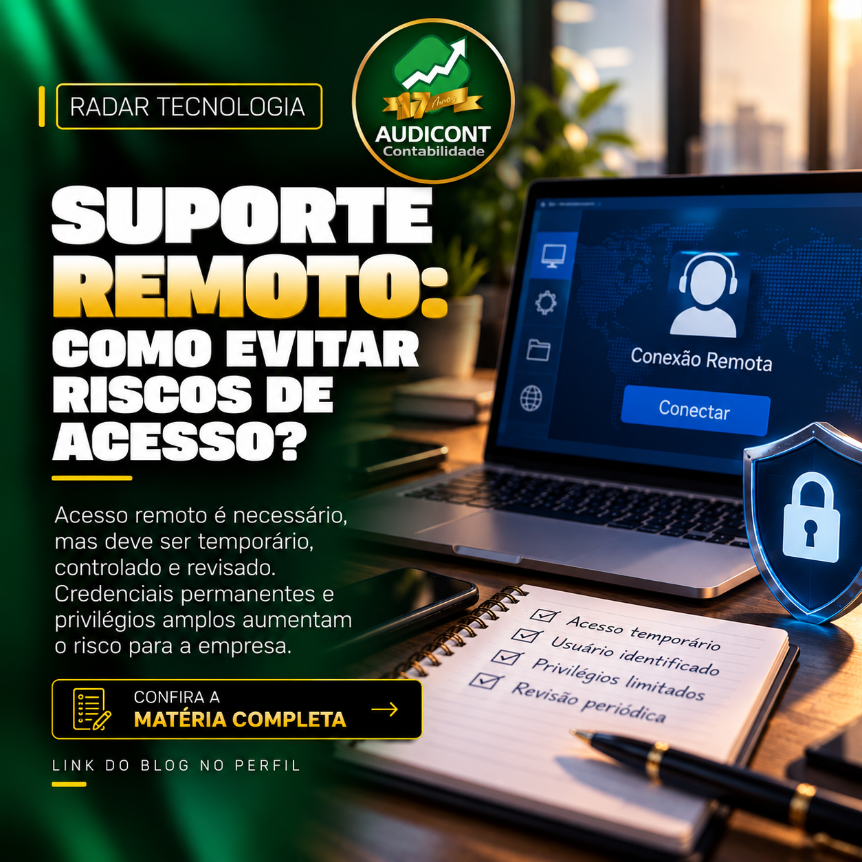 Acesso remoto de fornecedor: como limitar e encerrar?