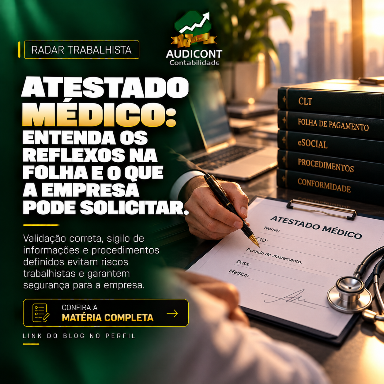 Atestado médico: entrega, CID e reflexos na folha