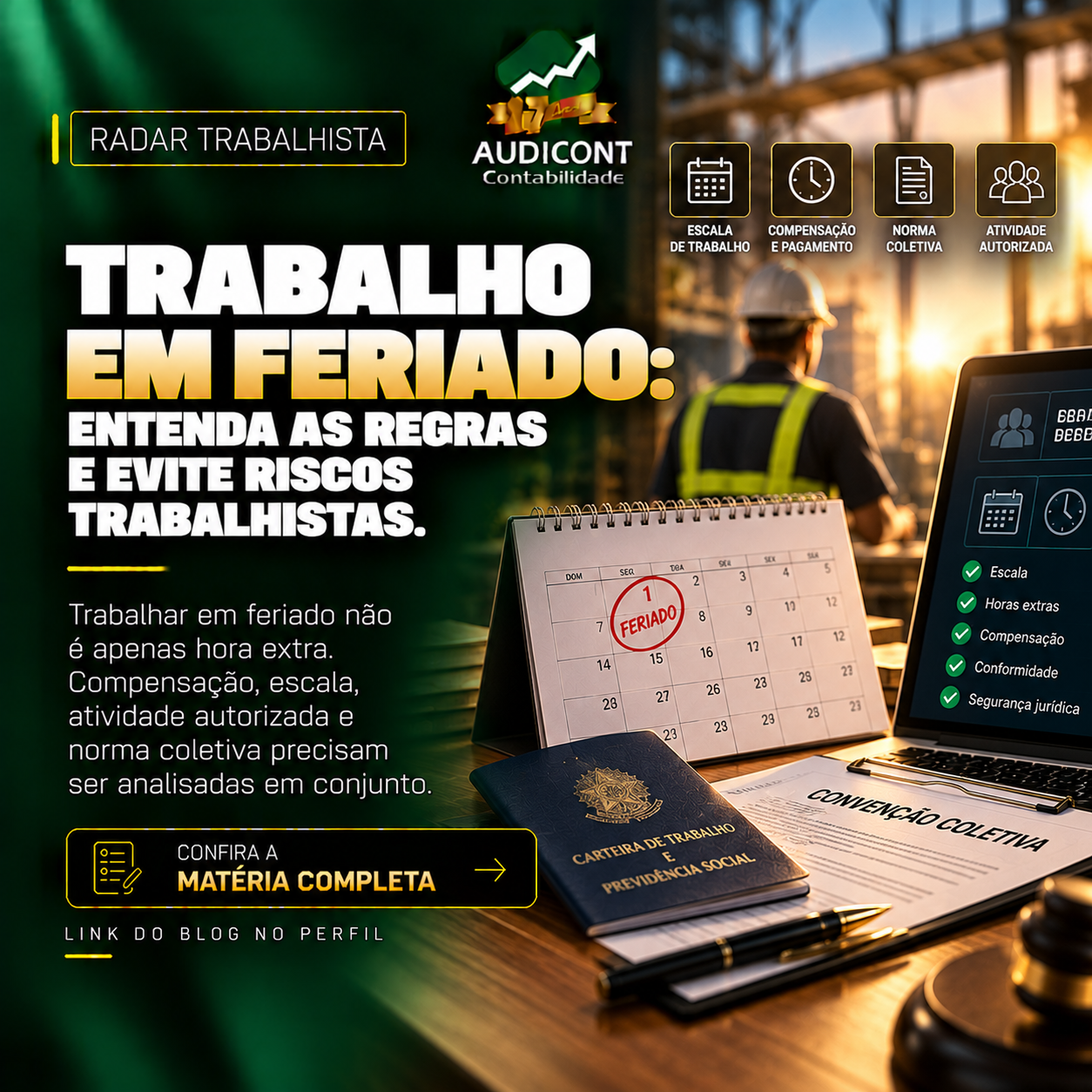 Feriados trabalhados: folga, dobra e regras de escala