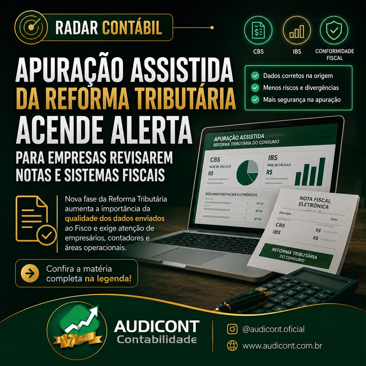 🚨 A Reforma Tributária entrou em uma nova fase e a atenção agora está nos dados enviados ao Fisco.